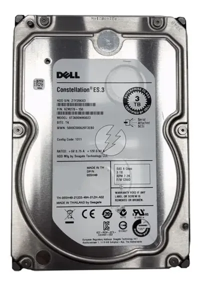 Hd Dell St3000nm0023: 3tb Sas 3,5 7,2k
