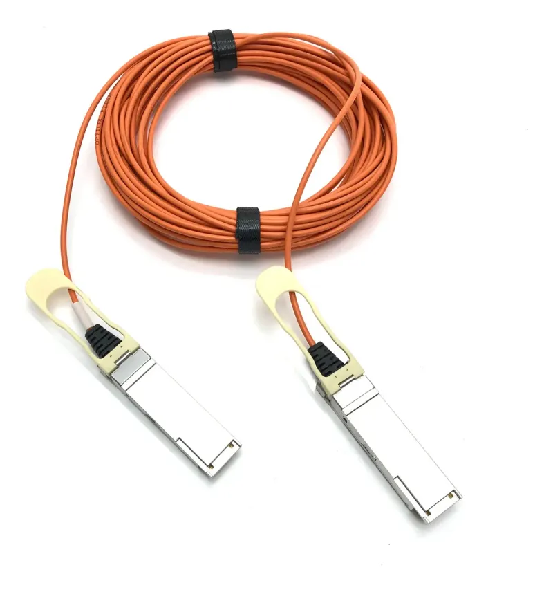 Cabo Aoc Qsfp28 Mikrotik Huawei 12m 100g Aio Laranja