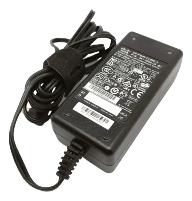 Fonte 48v Voip Cisco Cp-pwr-cube-3 E Nova Preto