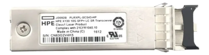 Gbic Hp Plrxpl-scs43-hp: Lc Duplex Sfp+ 10gb 0,3km 850nm Sx