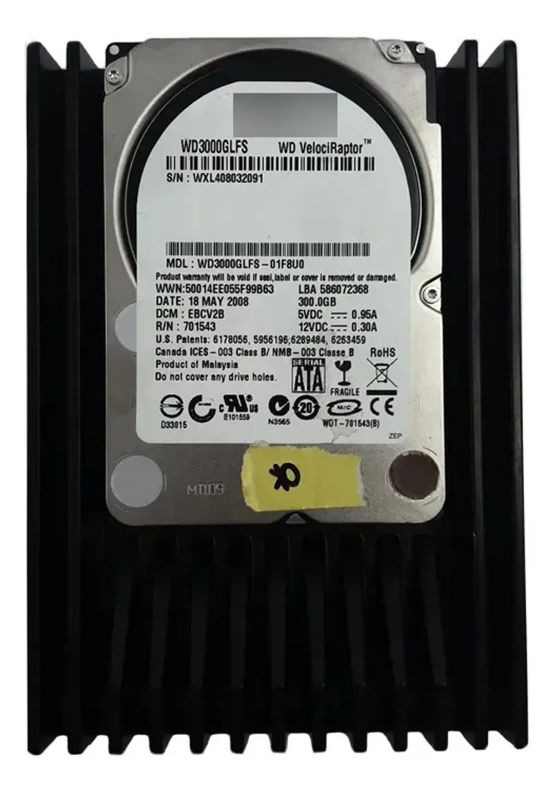 Hd Wd Velociraptor Wd3000glfs: 300gb, Sata, 2,5 , 10k