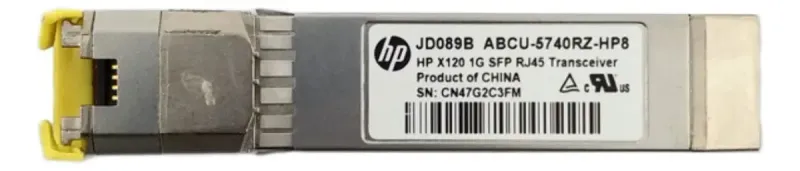 Gbic Conversor Hp Sfp P/ Rj45 Abcu-5740rz-hp8 Jd089b: 1gb Tx