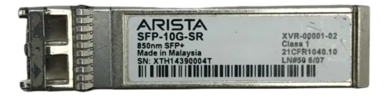 Gbic Arista Xvr-00001-02: Lc Duplex Sfp+ 10gb 0,3km 850nm Sr