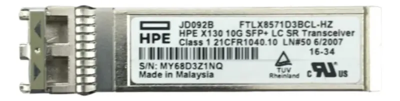Gbic Hp X130 Ftlx8571d3bcl-hz Lc Duplex Sfp+ 10gb 300m 850nm