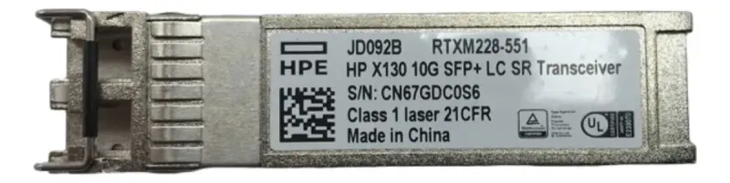 Gbic Hp X130 Jd092b Rtxm228-551: Lc Sfp+ 10gb 300m 850nm Sx