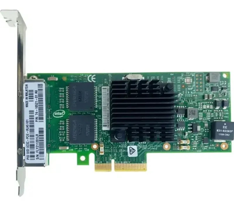 Placa De Rede 4 Portas Giga Pcie I350-t4 Intel 74-10521-01