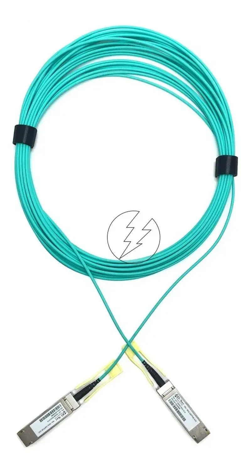 Cabo Aoc Qsfp28 Mikrotik Huawei 10m 100g Aio Azul