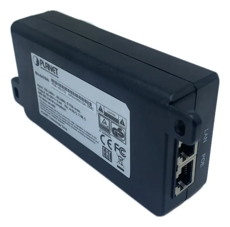 Injetor Poe+ Ieee 802.3at 48v Planet Gigabit 30w Modelo Poe-163 127/220v