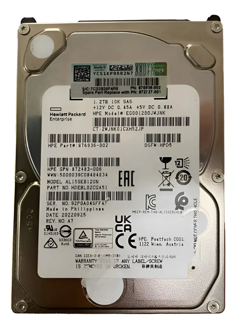 Hd Para Servidor 1.2 Tera 10k Sas 2.5 Eg001200jwjnq