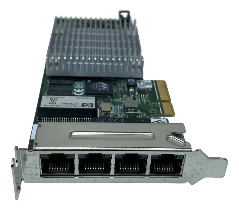 Placa De Rede Hp 4x Quad Port Rj45 Giga Pci Express