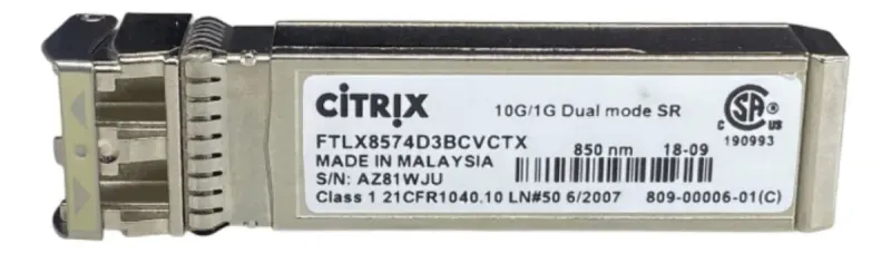Gbic Citrix Ftlx8574d3bcvctx Duplex Sfp 1g/10g 300m 850nm Sr
