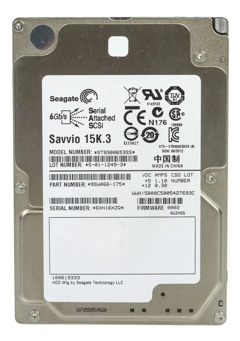 Interno Seagate Savvio 15k.3 St9300653ss 300gb - Excelente (Recondicionado)