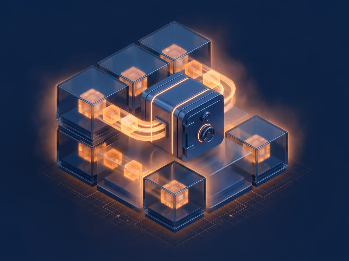 Ilustração 3D — Storage como Serviço